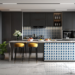 Gạch đồng tâm 2020MODERN008 phòng bếp